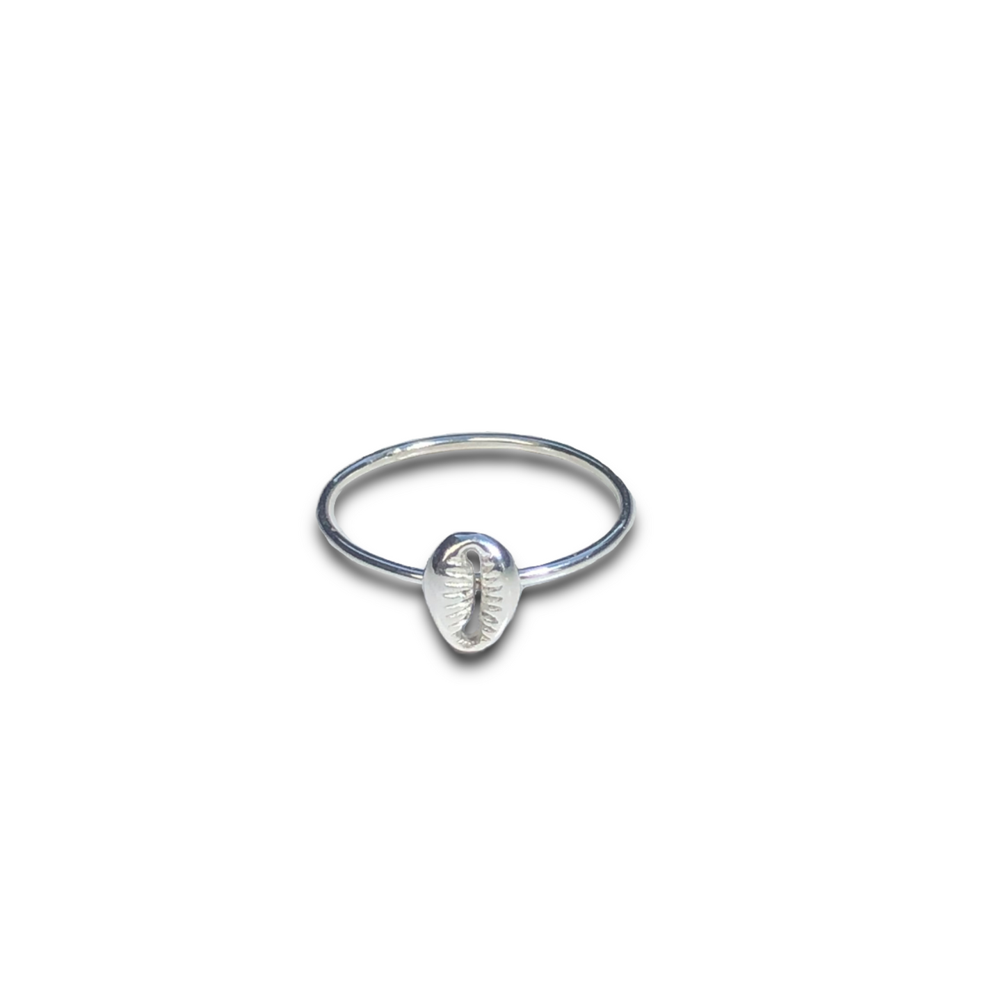 Cowrie shell ring - small