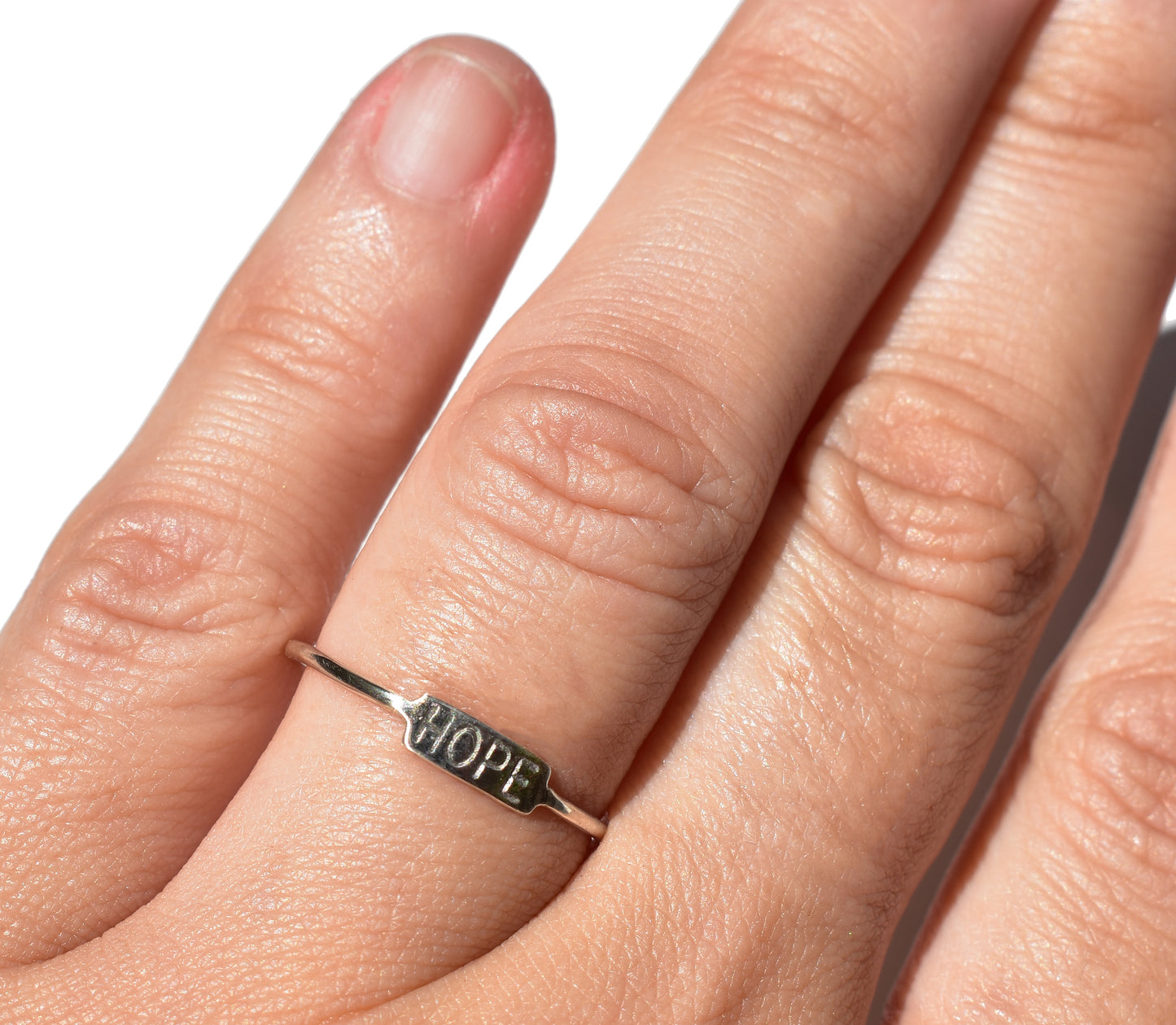 Hope stamp ring