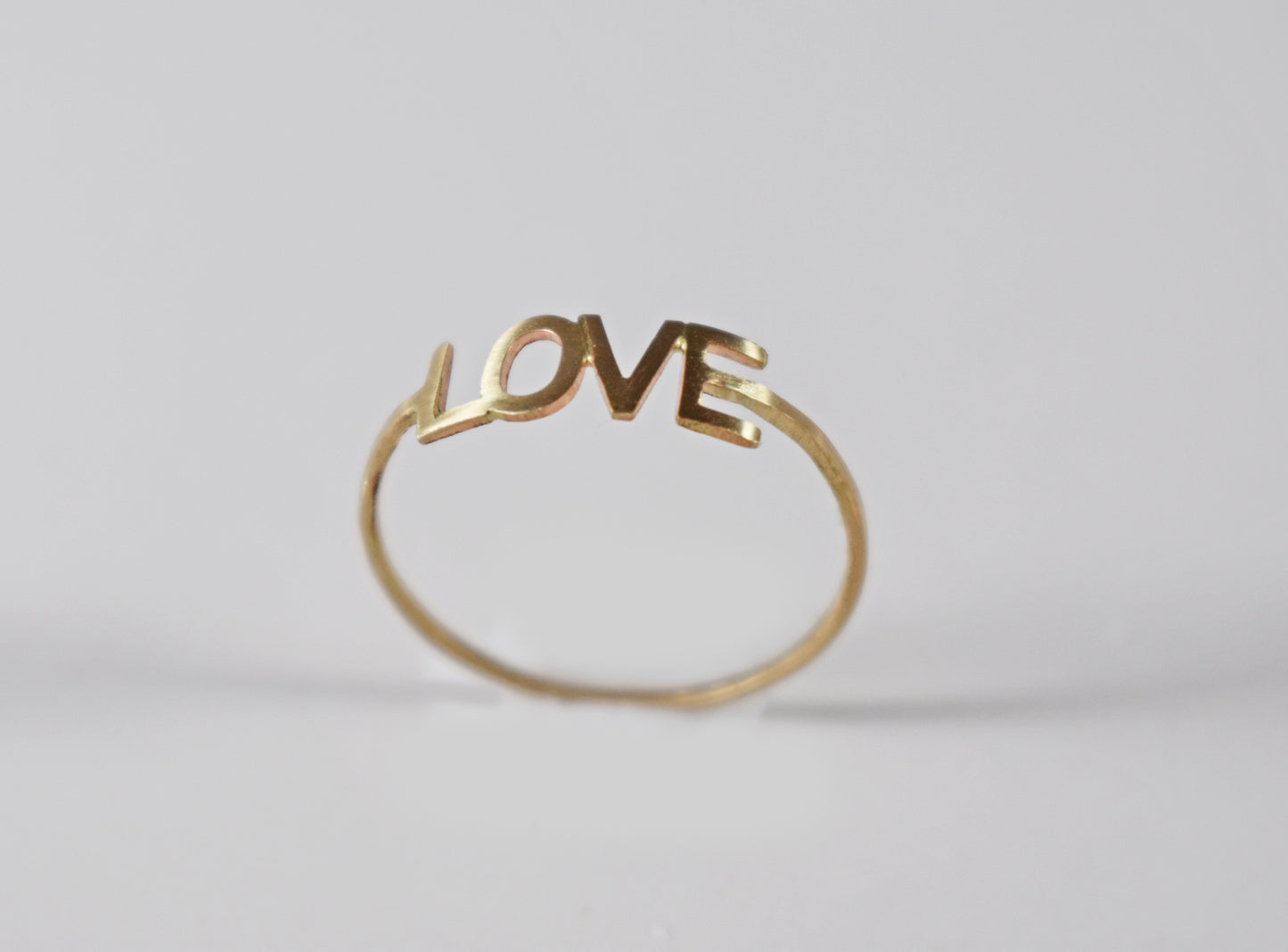 14k yellow gold Love ring - Beach Jewelry Kailua Hawaii