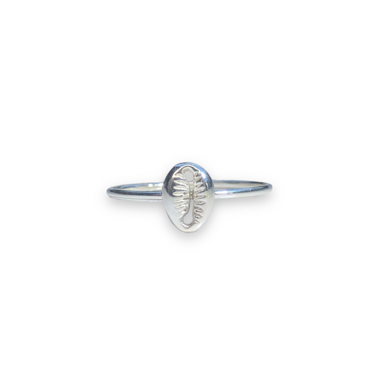 Cowrie shell ring - small