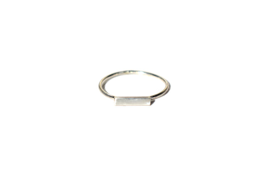 Sterling Silver Horizontal bar ring