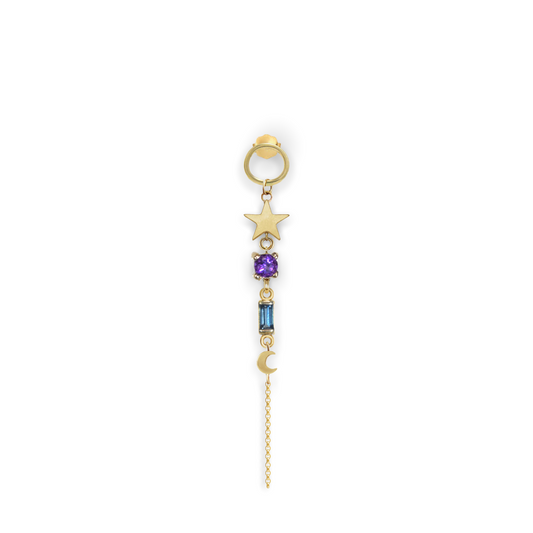 Cosmic Amethyst Earring