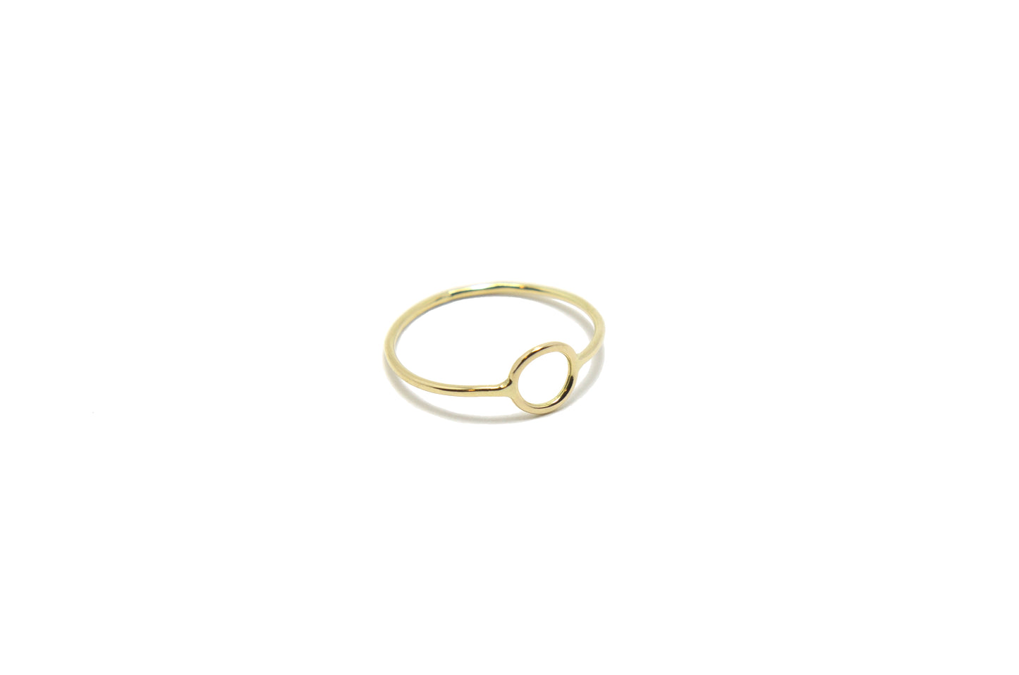 14 yellow gold circle ring - Beach Jewelry Kailua Hawaii 