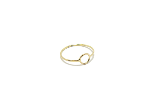 14 yellow gold circle ring - Beach Jewelry Kailua Hawaii 