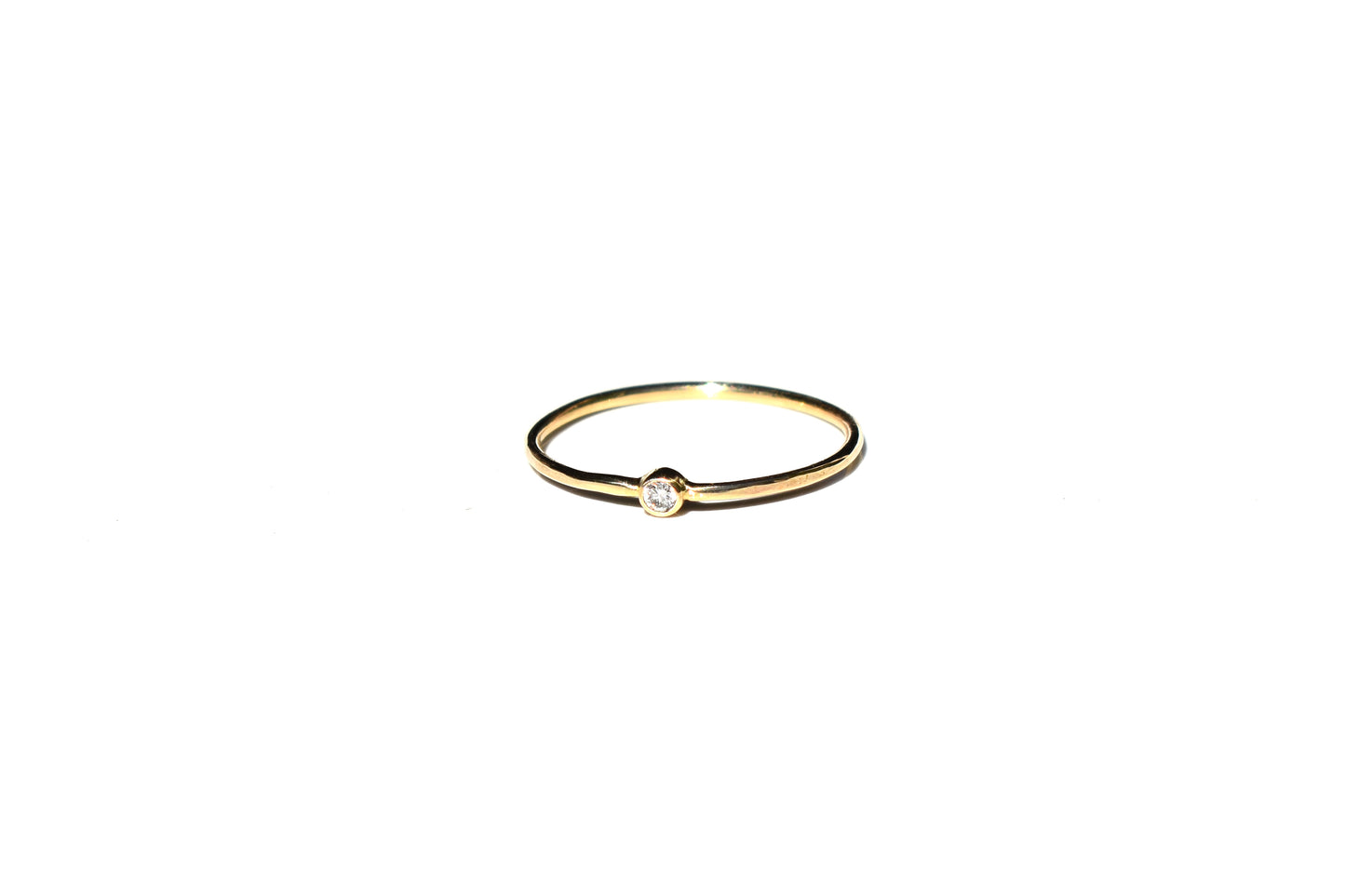Diamond solitaire ring - Beach jewelry handmade in Kailua-Hawaii
