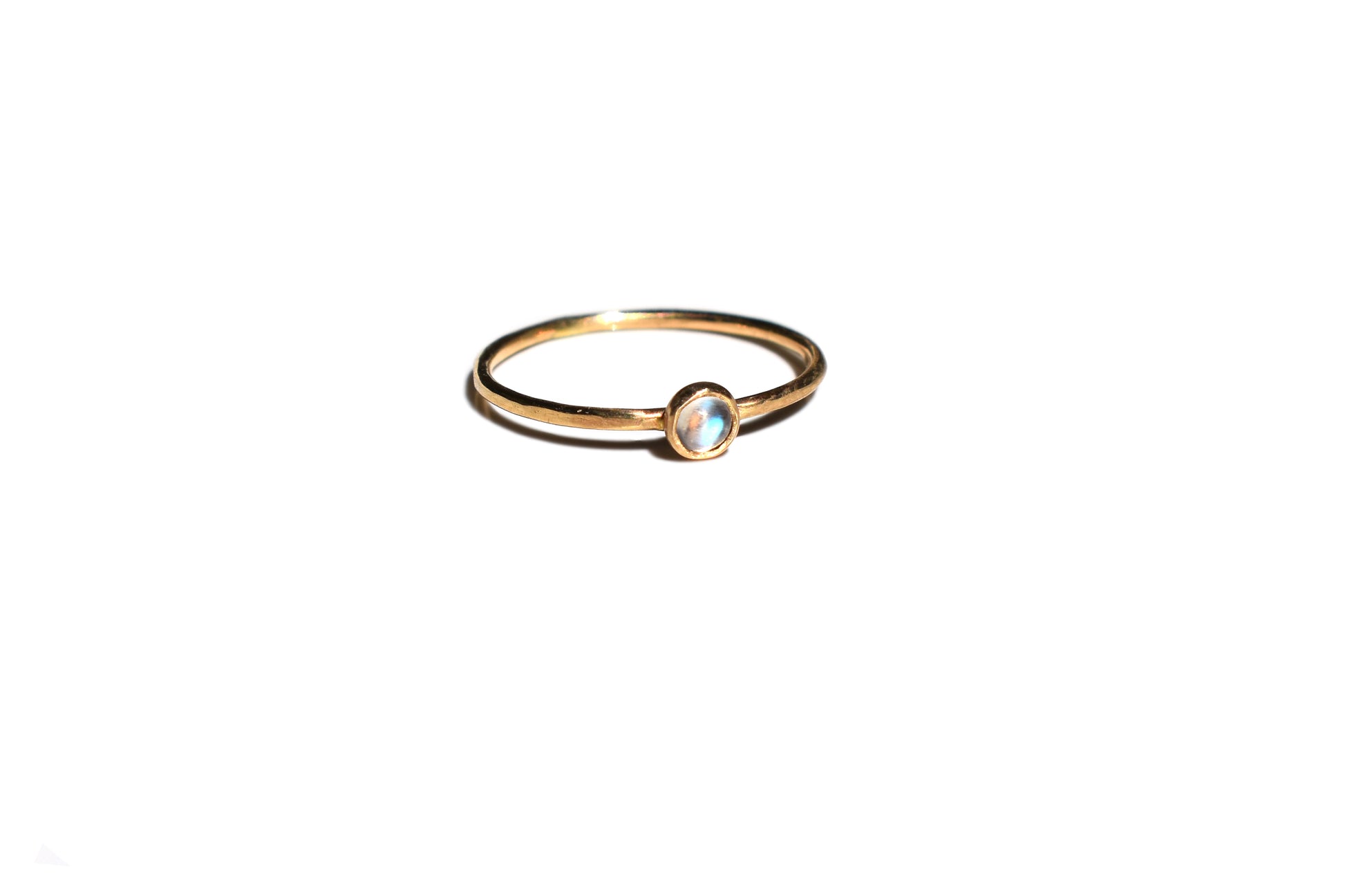 14k yellow Moonstone  ring - Beach Jewelry Kailua Hawaii 
