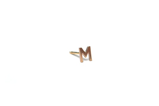 14k gold Letter stud earrings - Beach Jewelry Kailua Hawaii