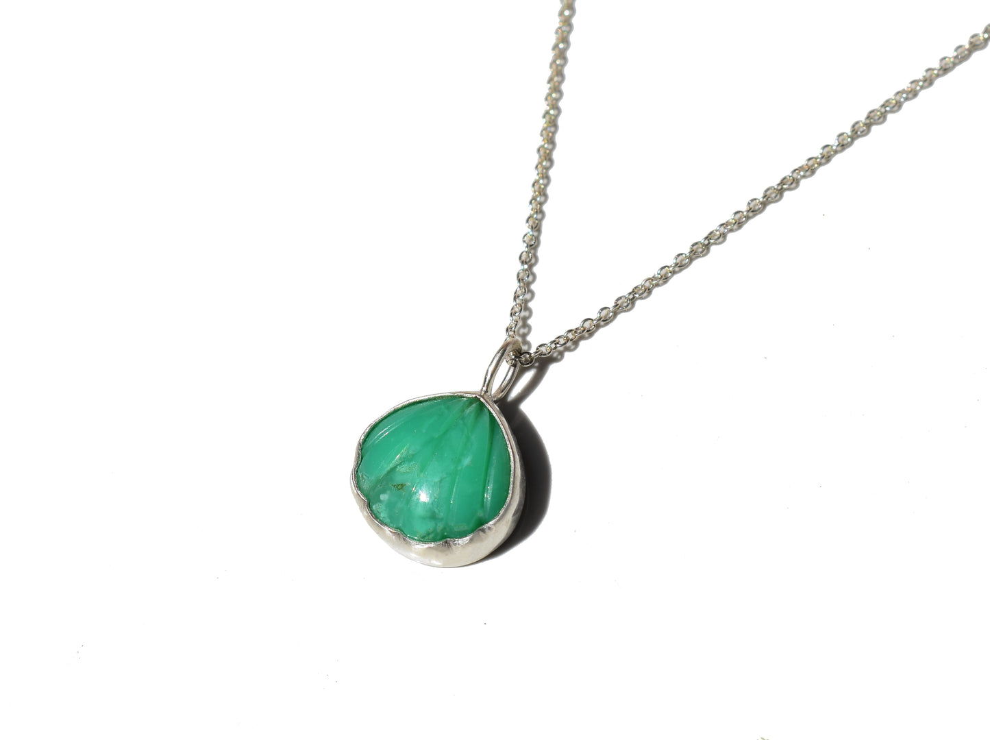 Carved shell necklace