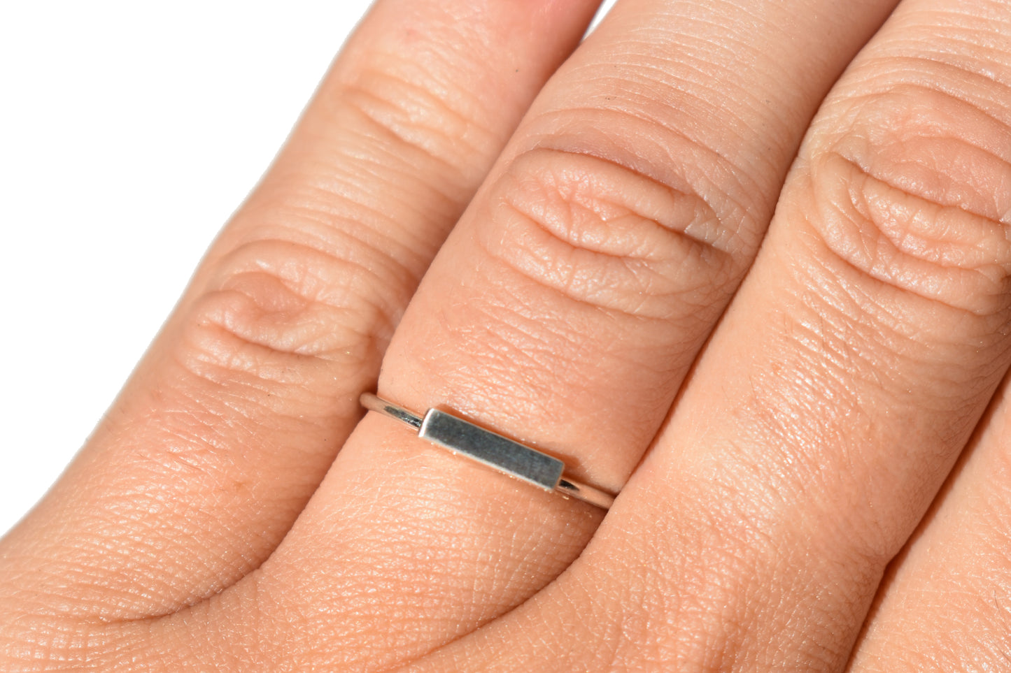 Sterling Silver Horizontal bar ring