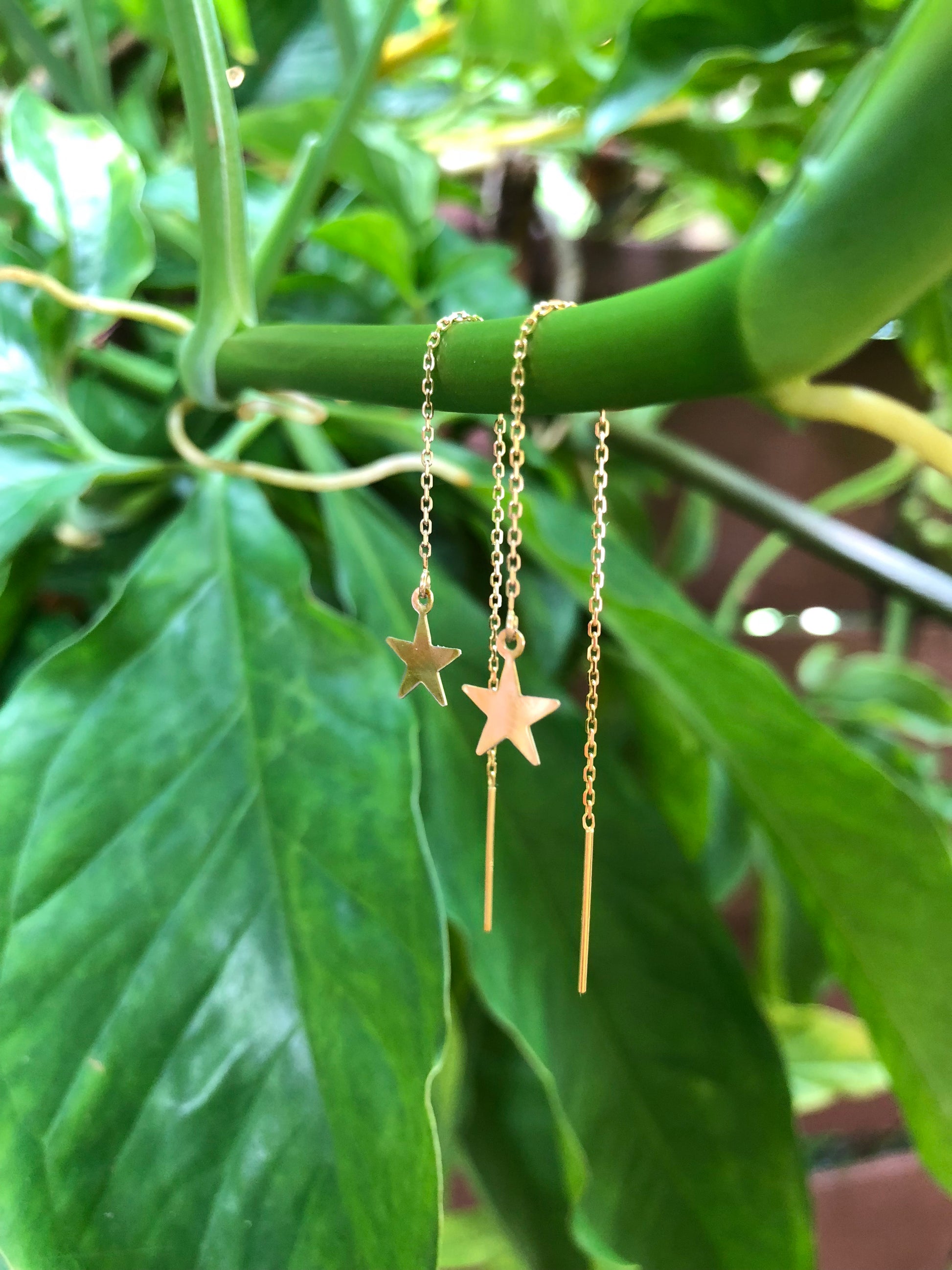 14k yellow gold star earring - Beach Jewelry Kailua Hawaii 